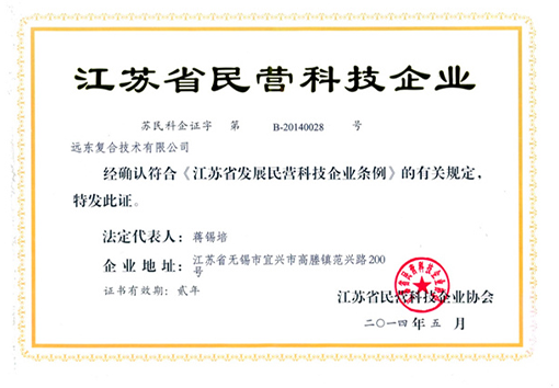 Private technology enterprises in Jiangsu Province